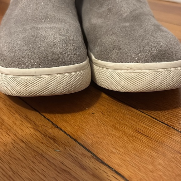 Rachel Zoe bootie sneakers taupe tan size 3 sparkly zippers high tops - Picture 7 of 11